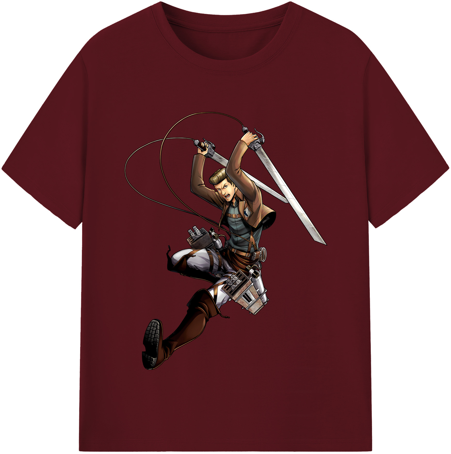 （画像用） 進撃の巨人 Attack on Titan 綿100％半袖Tシャツ（フロントプリント）